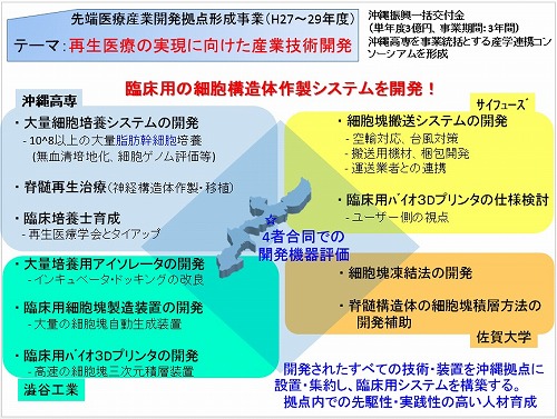 図１　再生医療実現に向けた産業開発